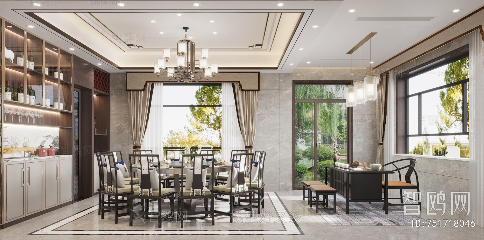 New Chinese Style Dining Room