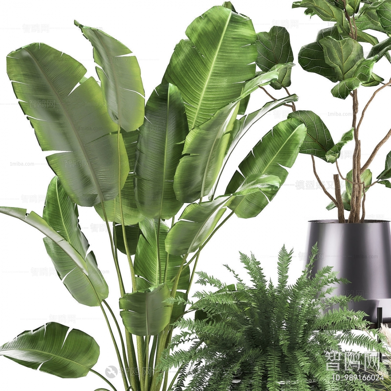 Modern Potted Green Plant