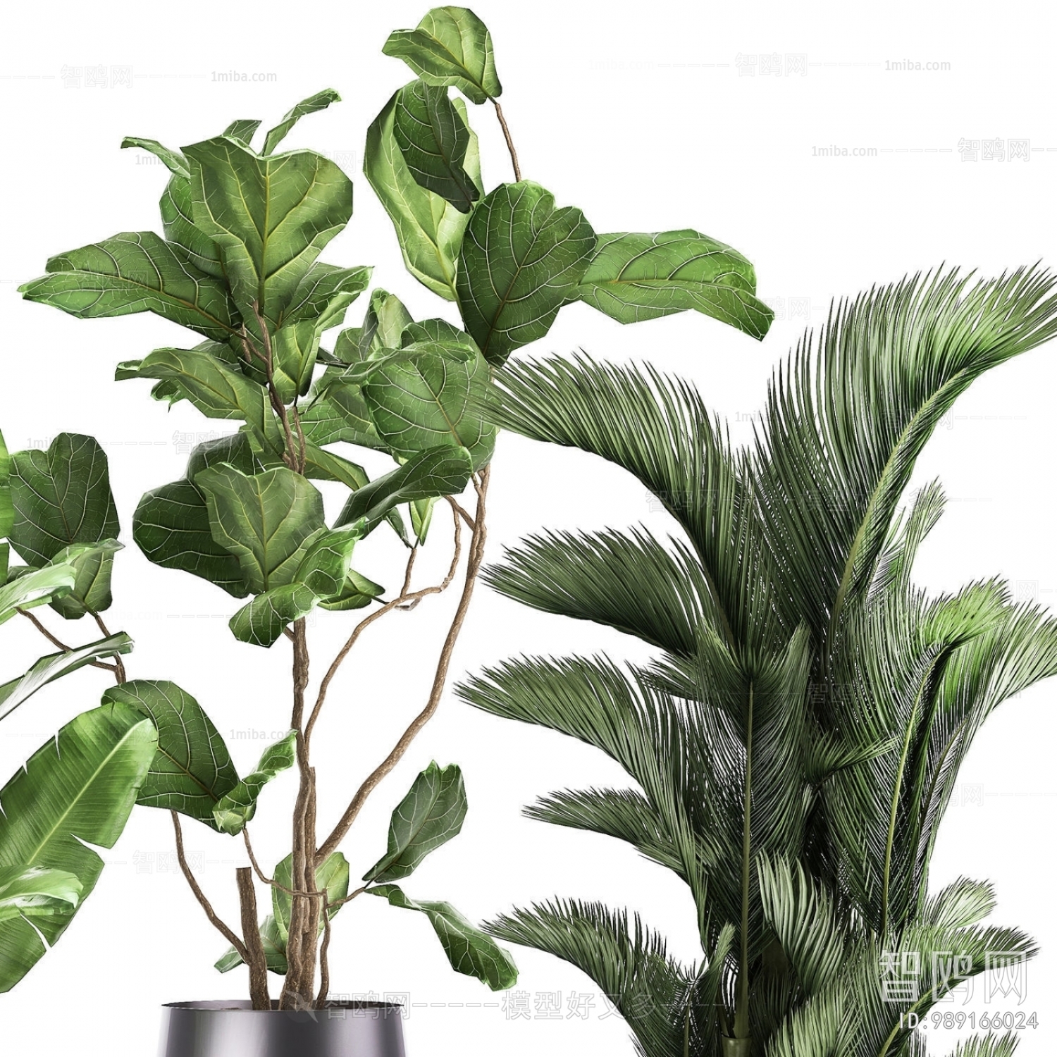 Modern Potted Green Plant