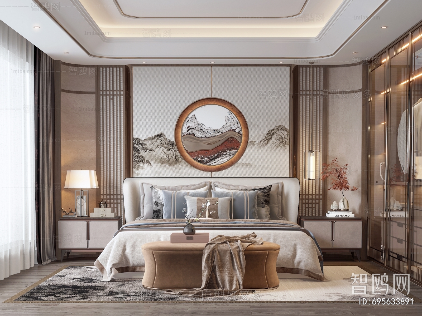 New Chinese Style Bedroom