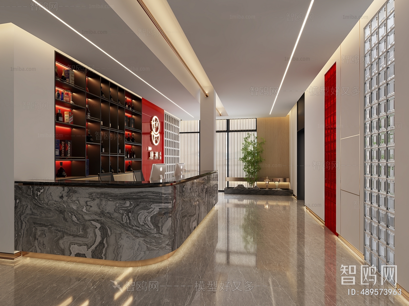 New Chinese Style Office Reception Desk