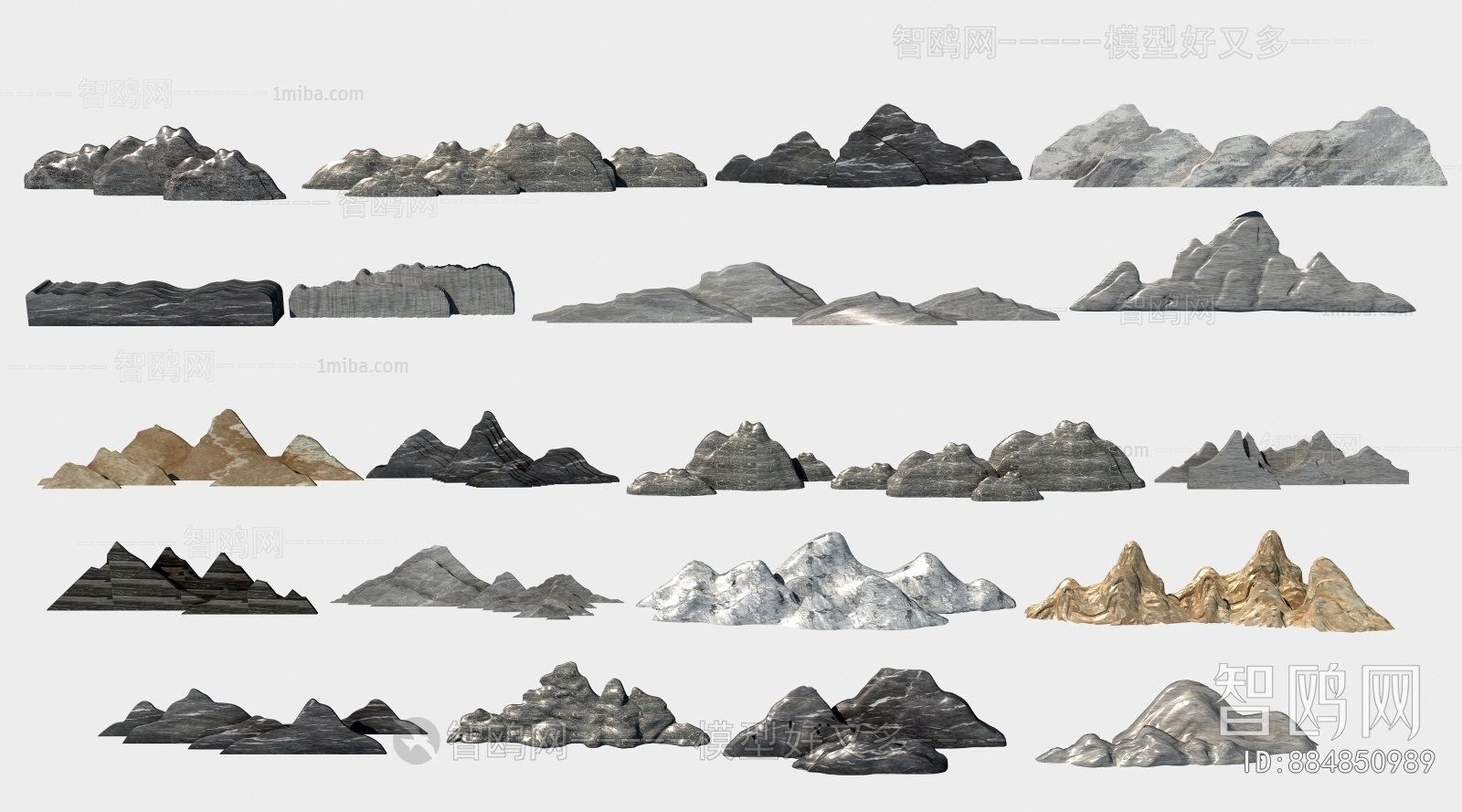 新中式假山雪浪石片石