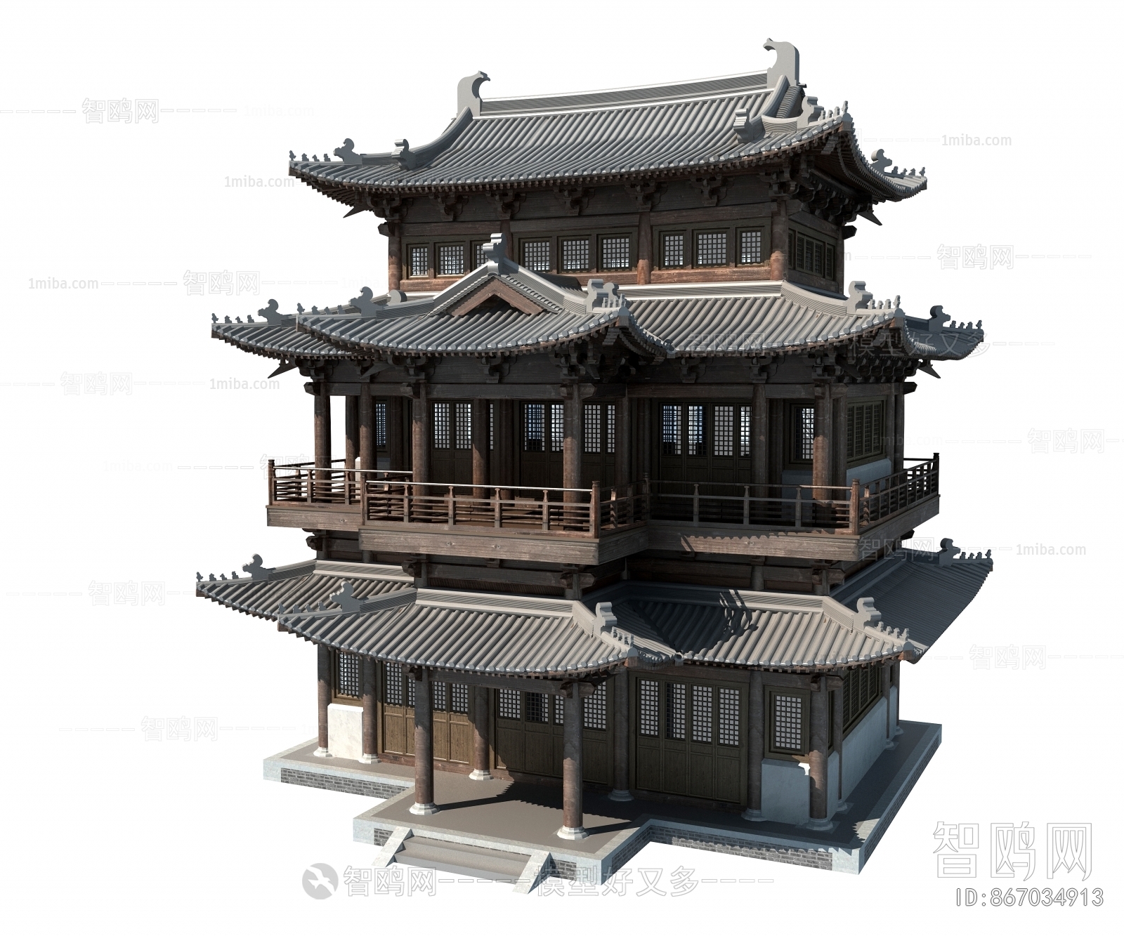 中式三层古建阁楼
