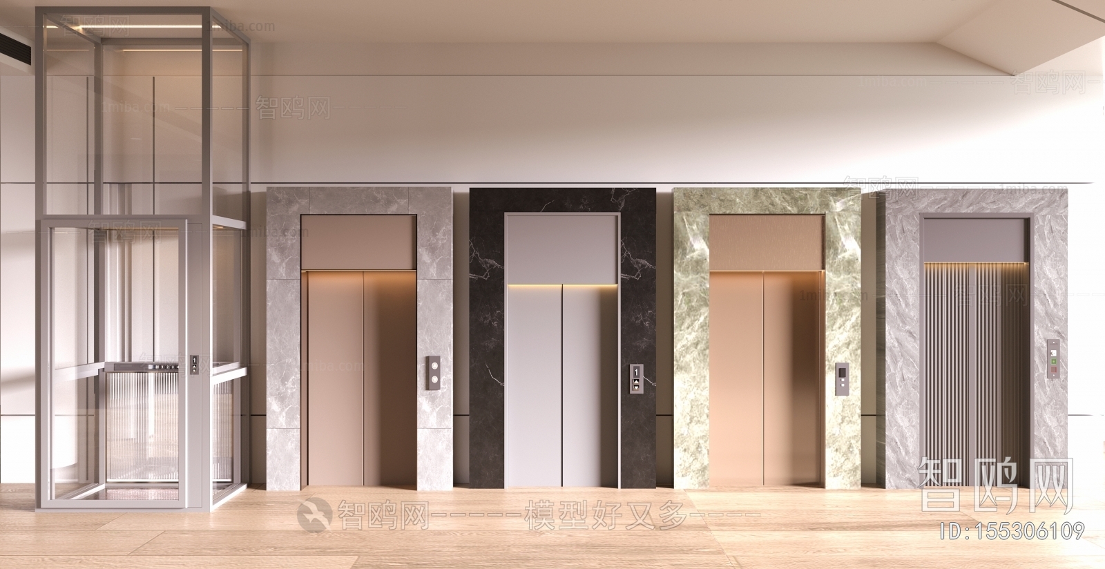 Modern Office Elevator Hall