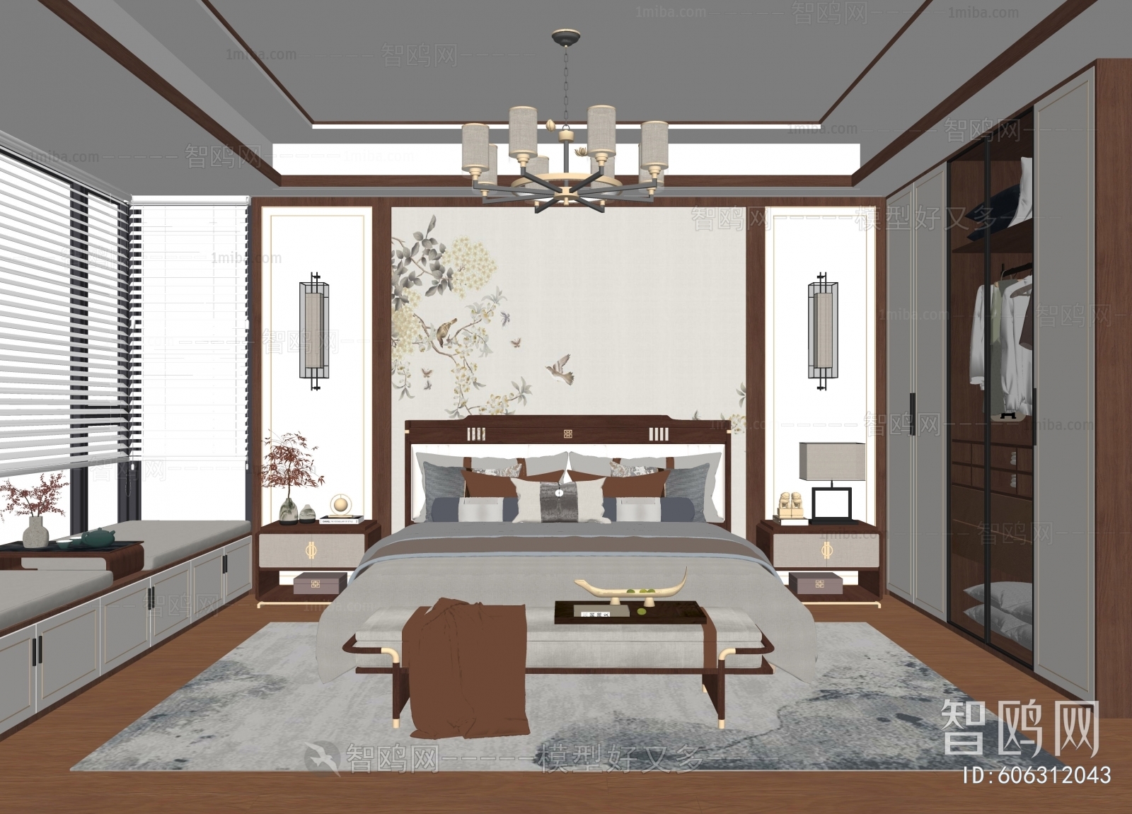 New Chinese Style Bedroom