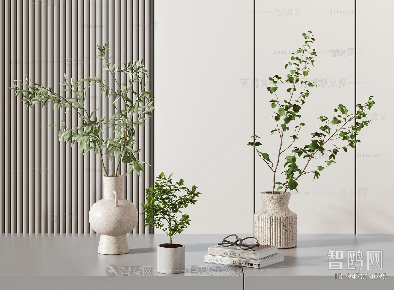 Modern Potted Green Plant