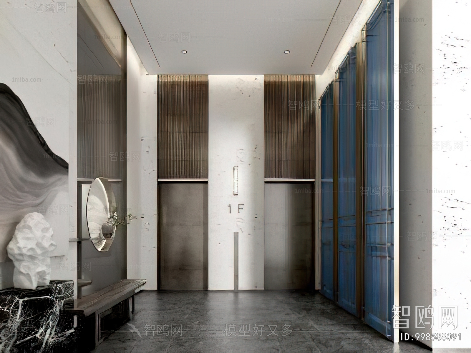 Modern Office Elevator Hall