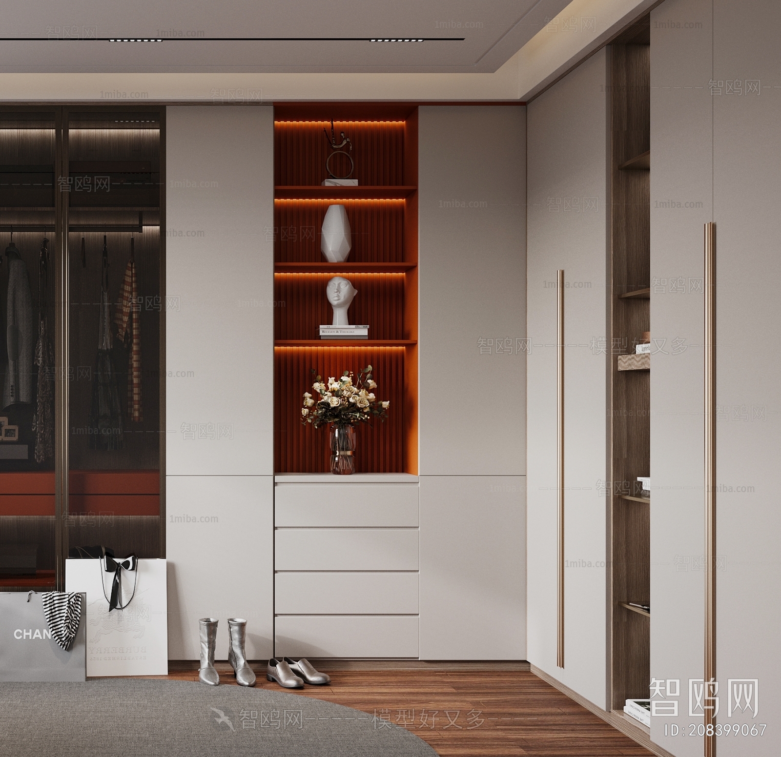 Modern Clothes Storage Area