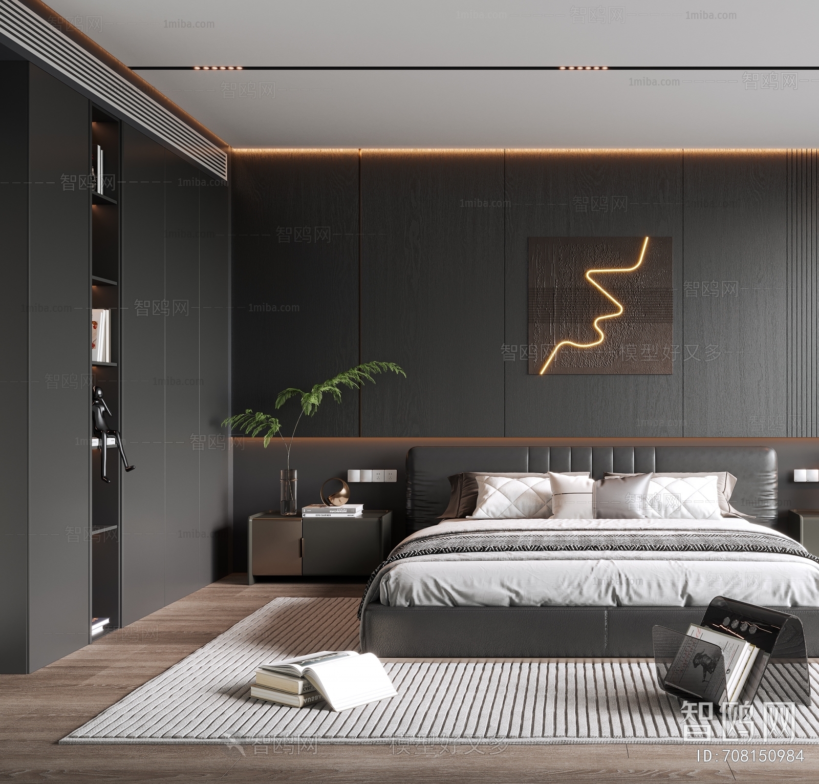 Modern Bedroom 3D Model Download Model ID 708150984 1miba