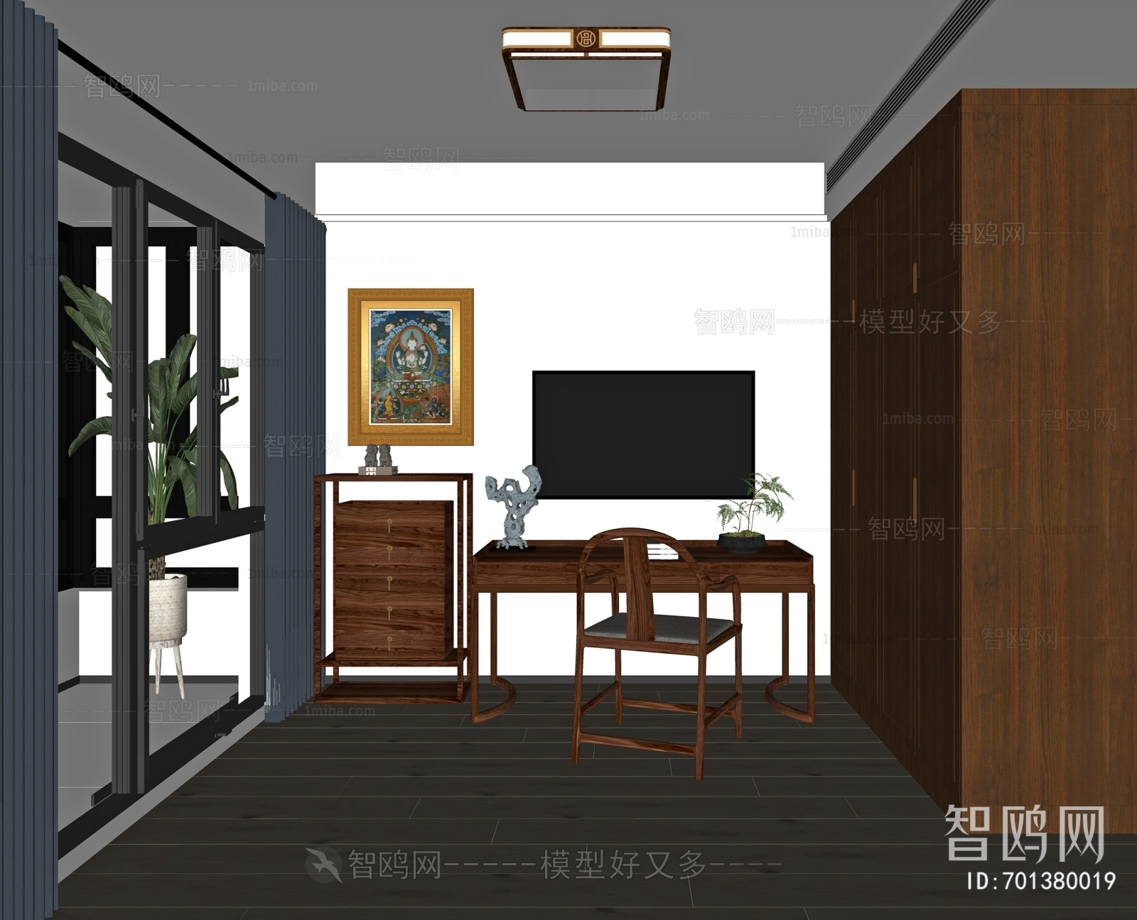 New Chinese Style Study Space