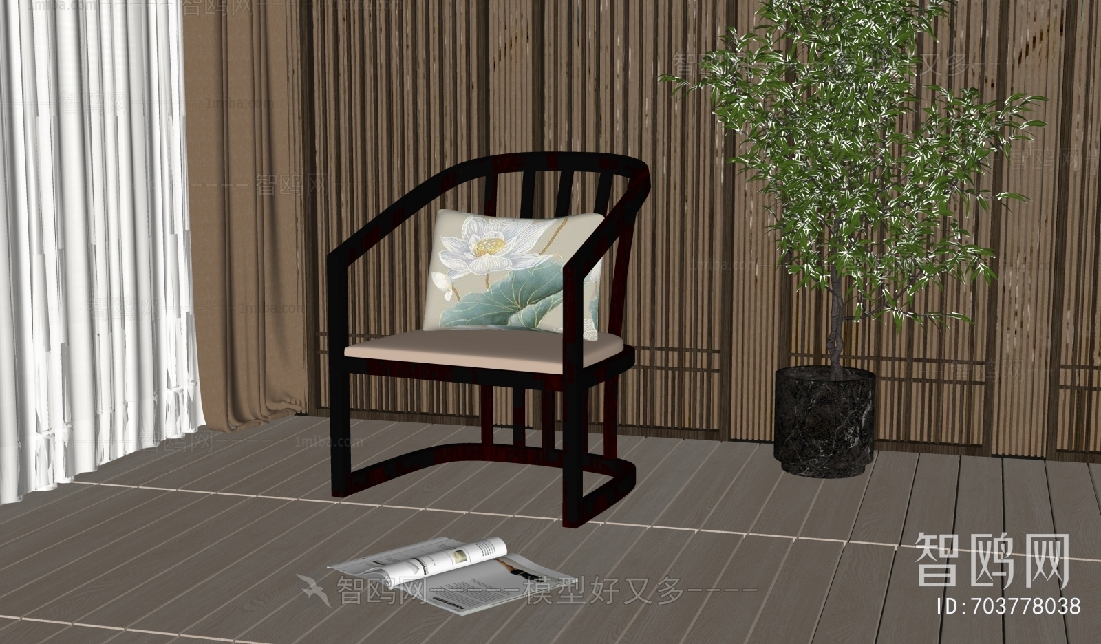 New Chinese Style Lounge Chair