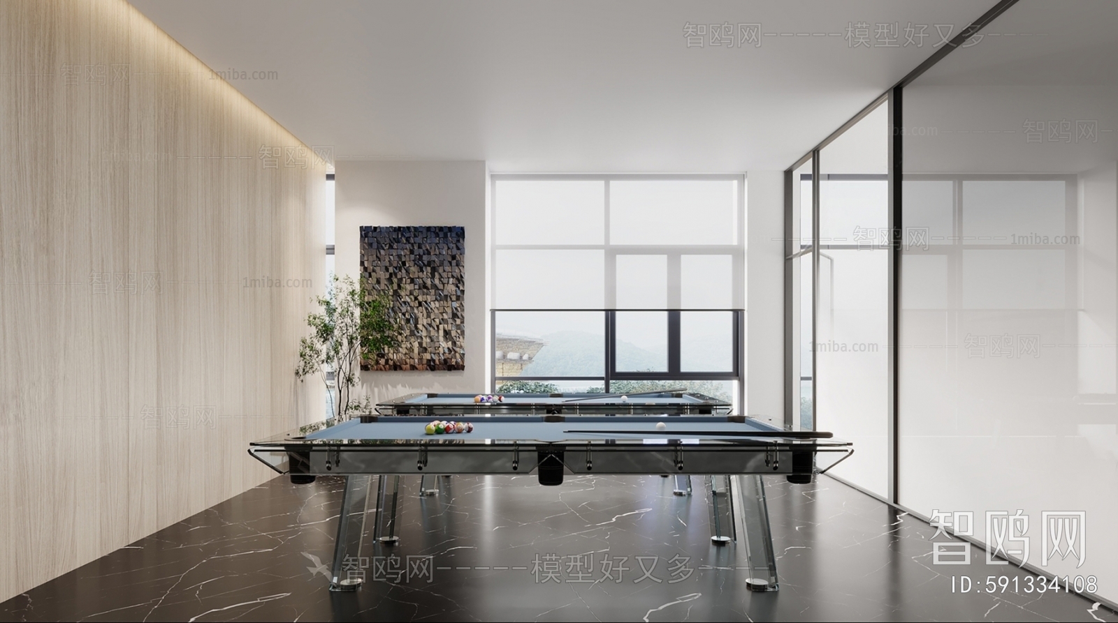 Modern Billiard Room