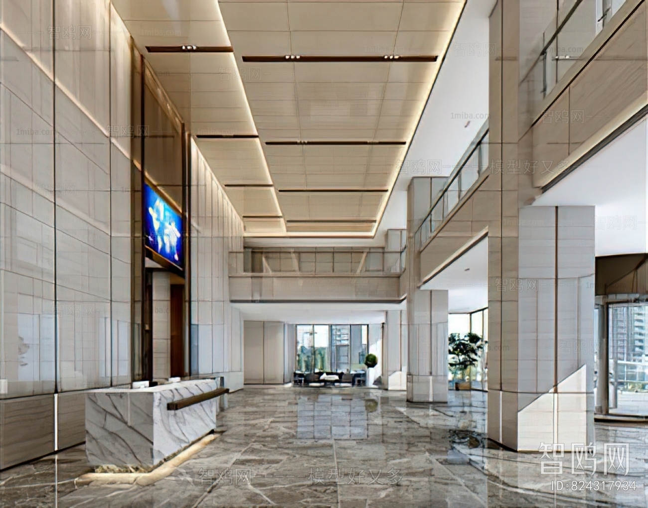 Modern Office Reception Desk