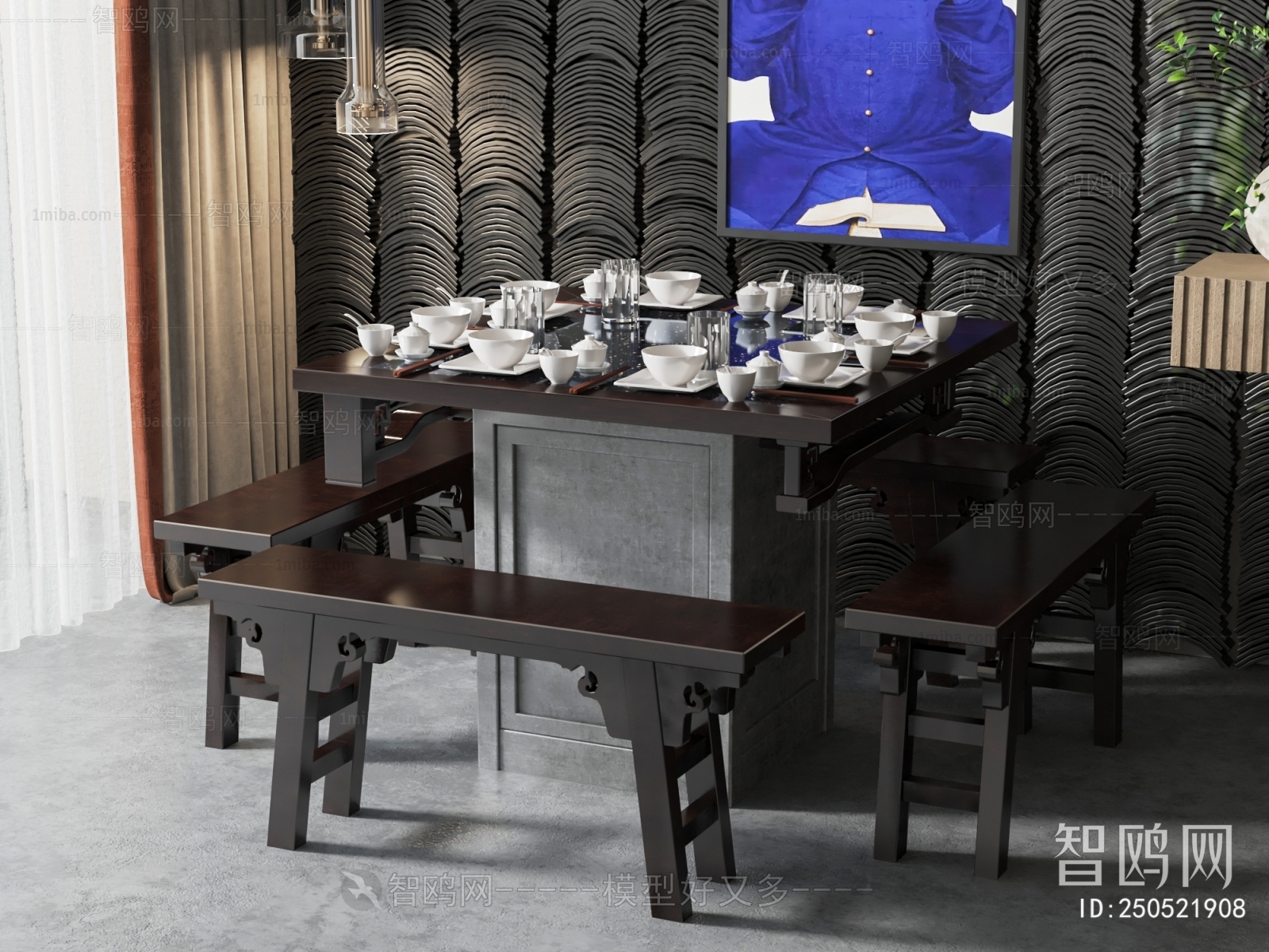 New Chinese Style Dining Table And Chairs