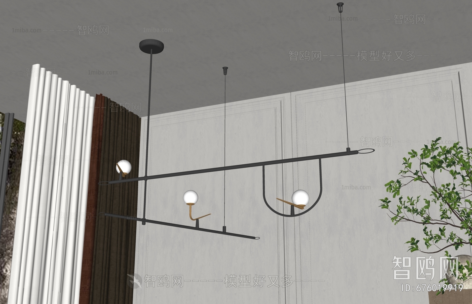 Modern Long Chandelier