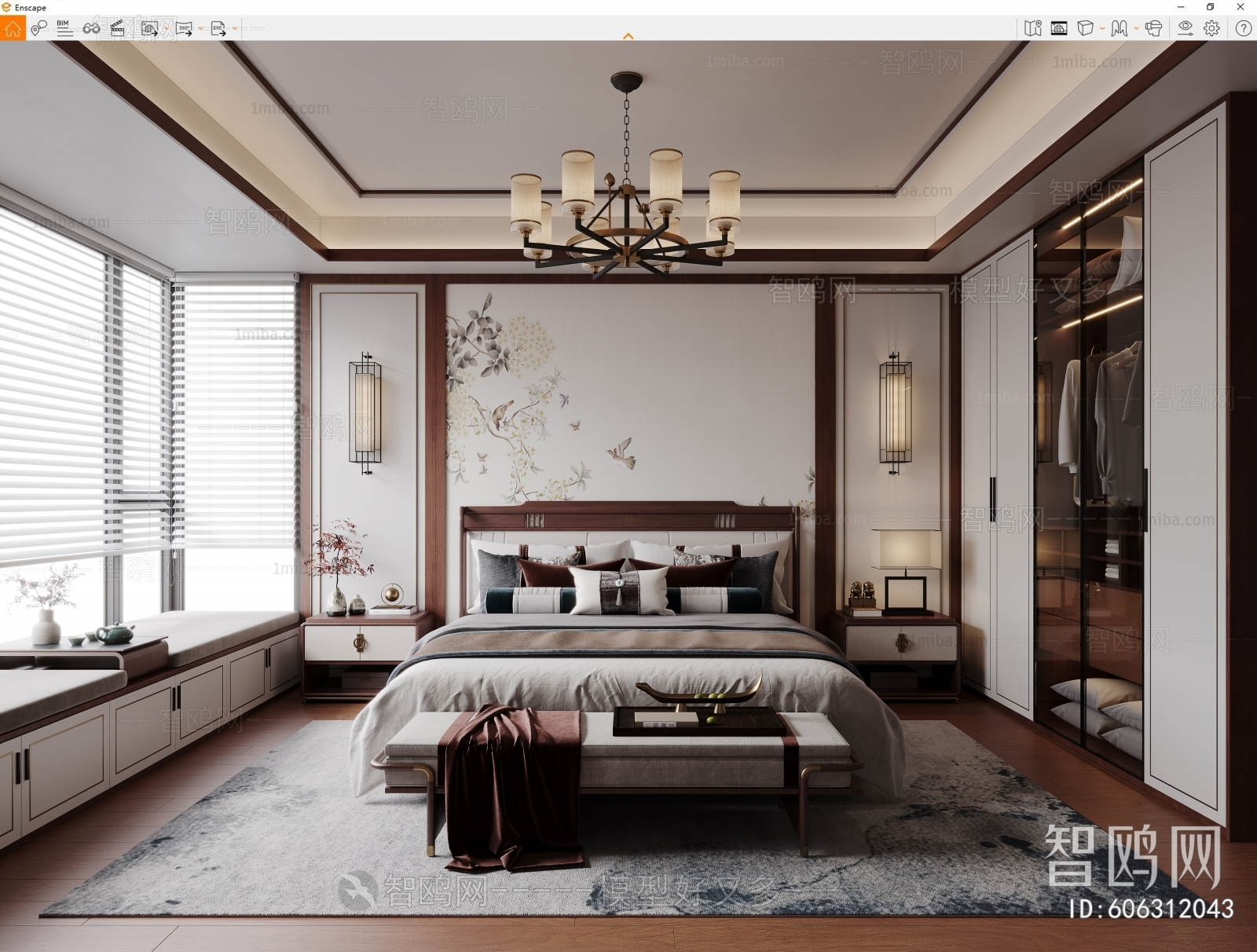 New Chinese Style Bedroom