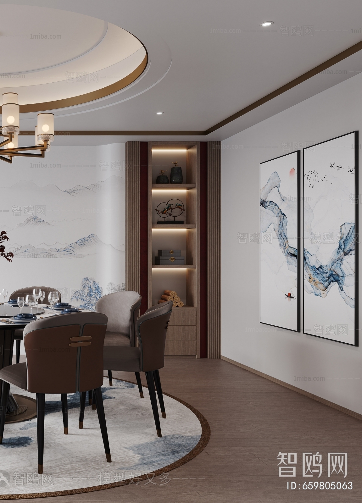 New Chinese Style Dining Room