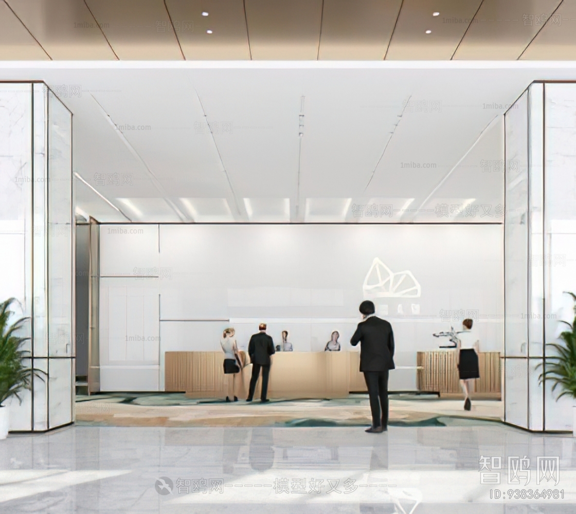 Modern Office Reception Desk