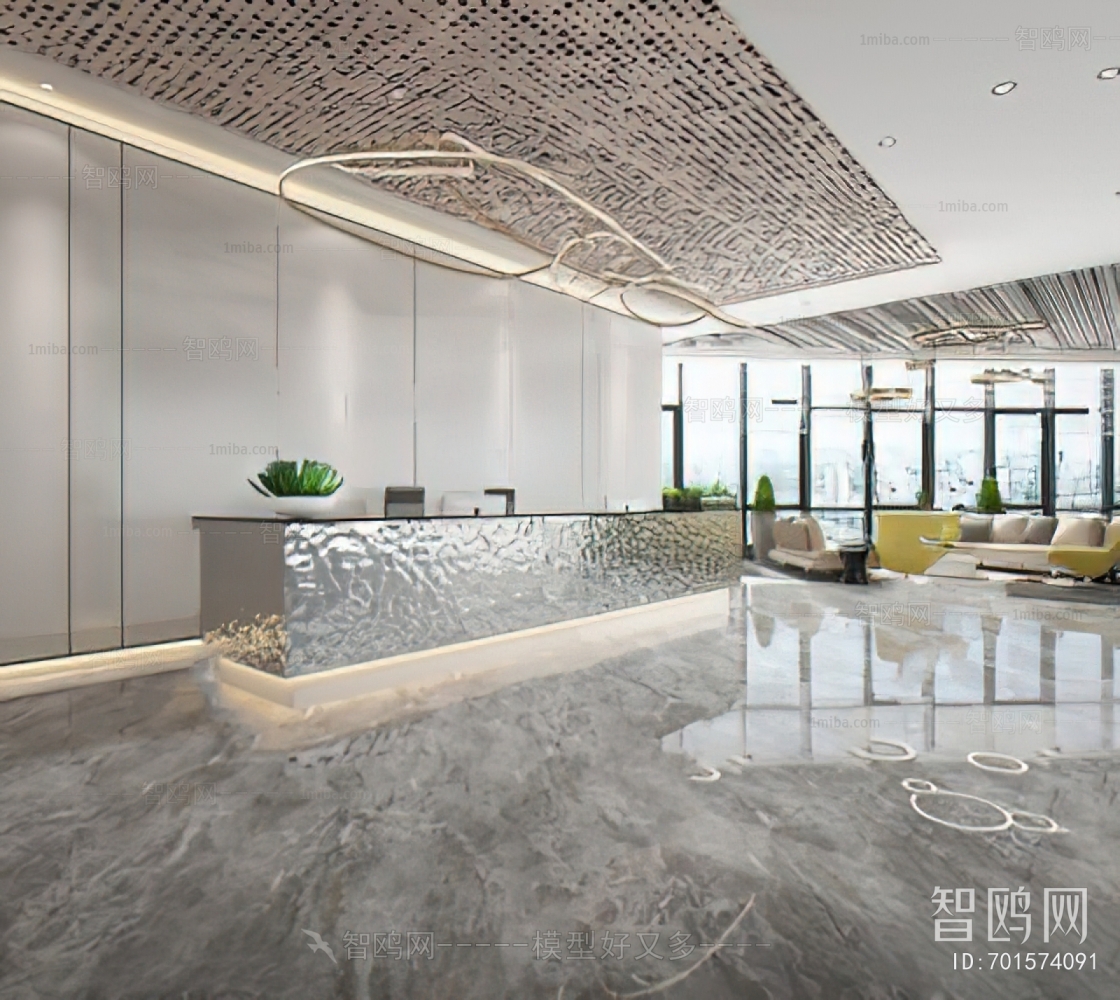 Modern Office Reception Desk