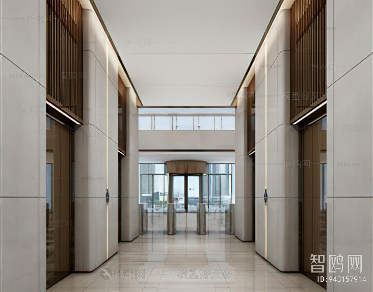 Modern Office Elevator Hall