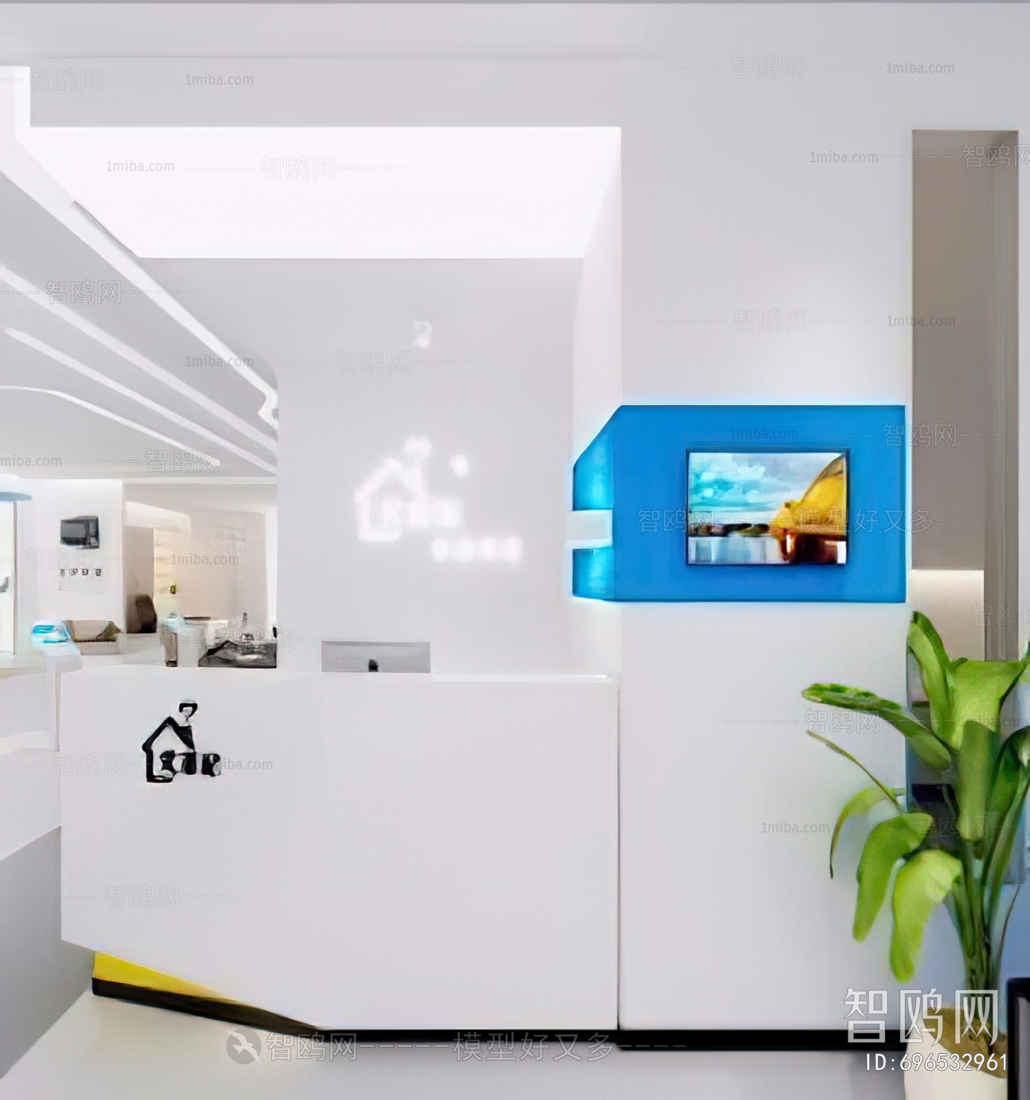 Modern Office Reception Desk