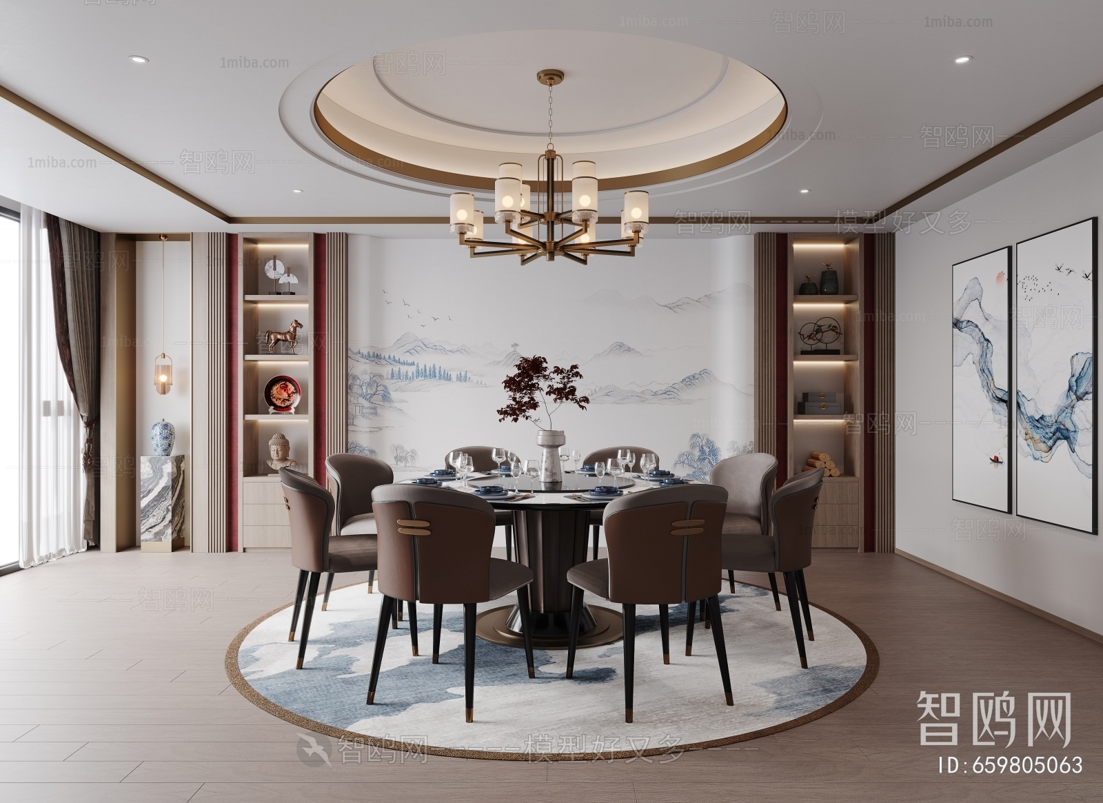 New Chinese Style Dining Room