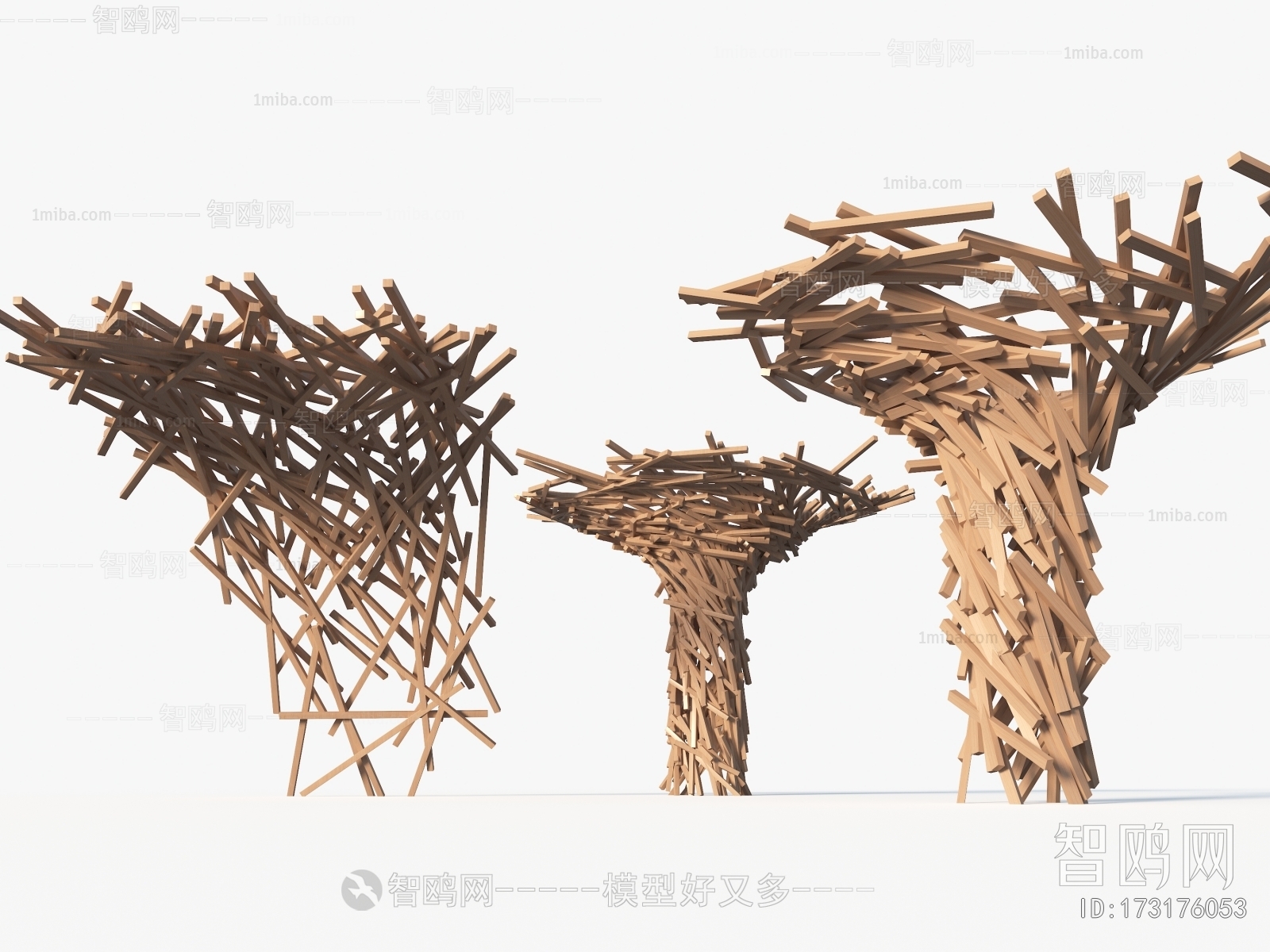 现代实木异形装饰柱子