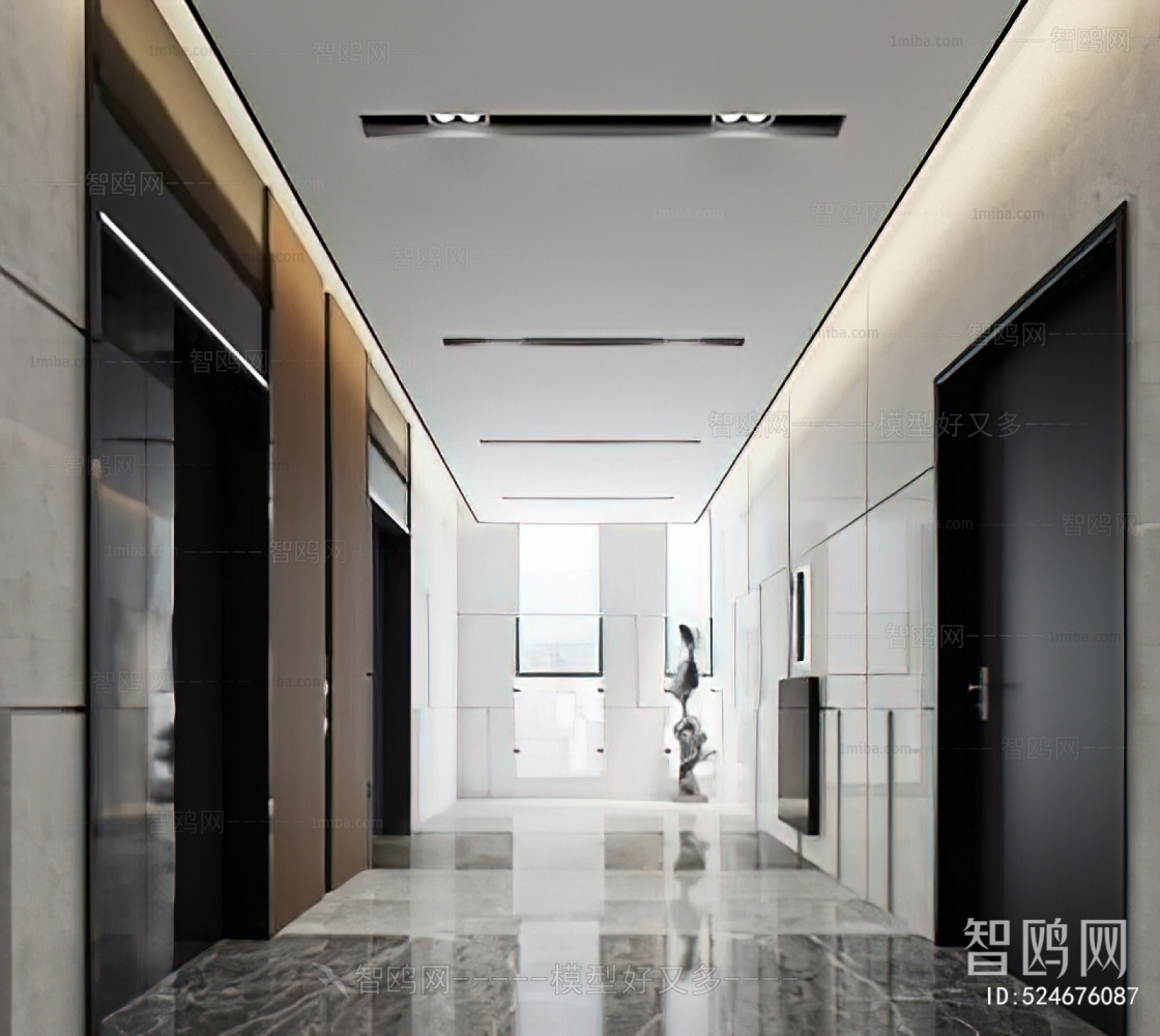 Modern Office Elevator Hall