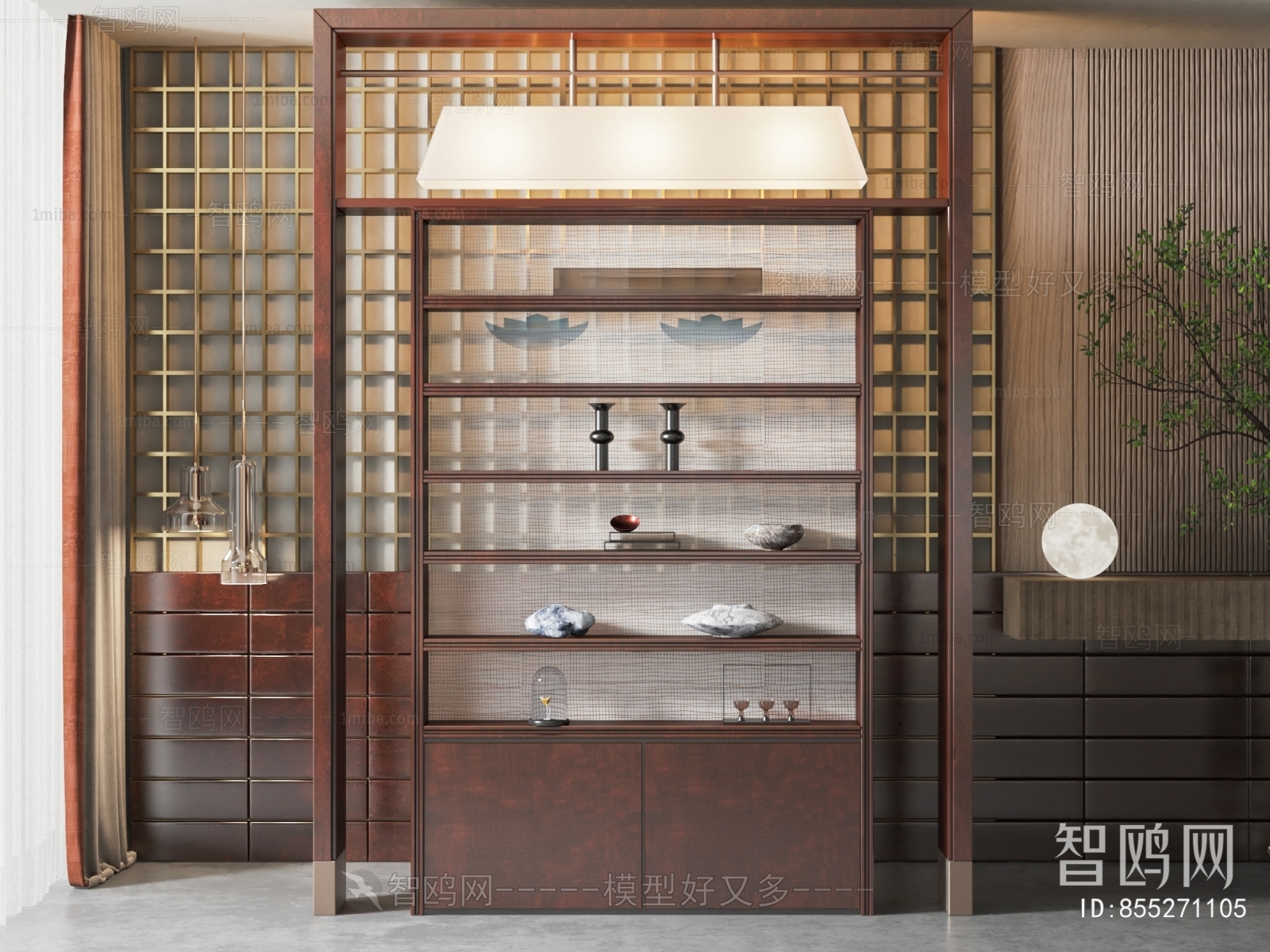 New Chinese Style Decorative Cabinet