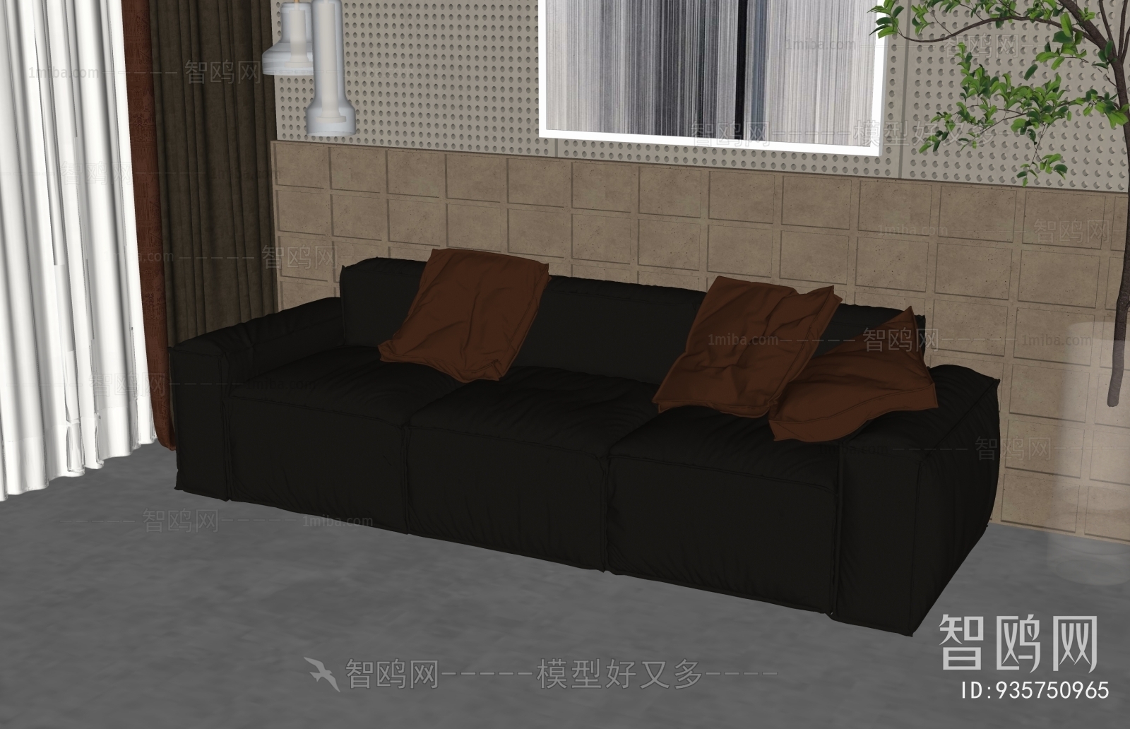 Modern Three-seat Sofa