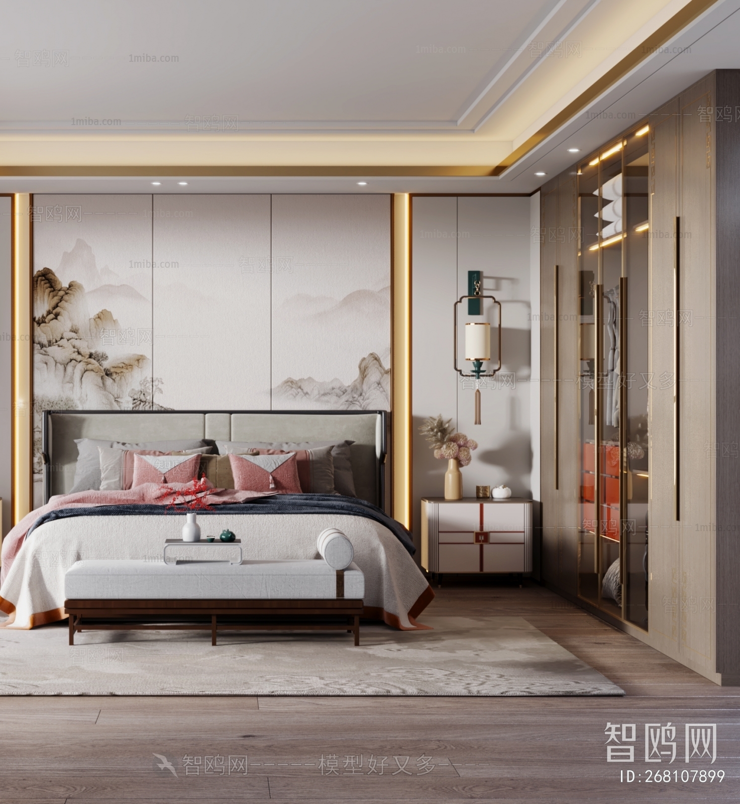 New Chinese Style Bedroom