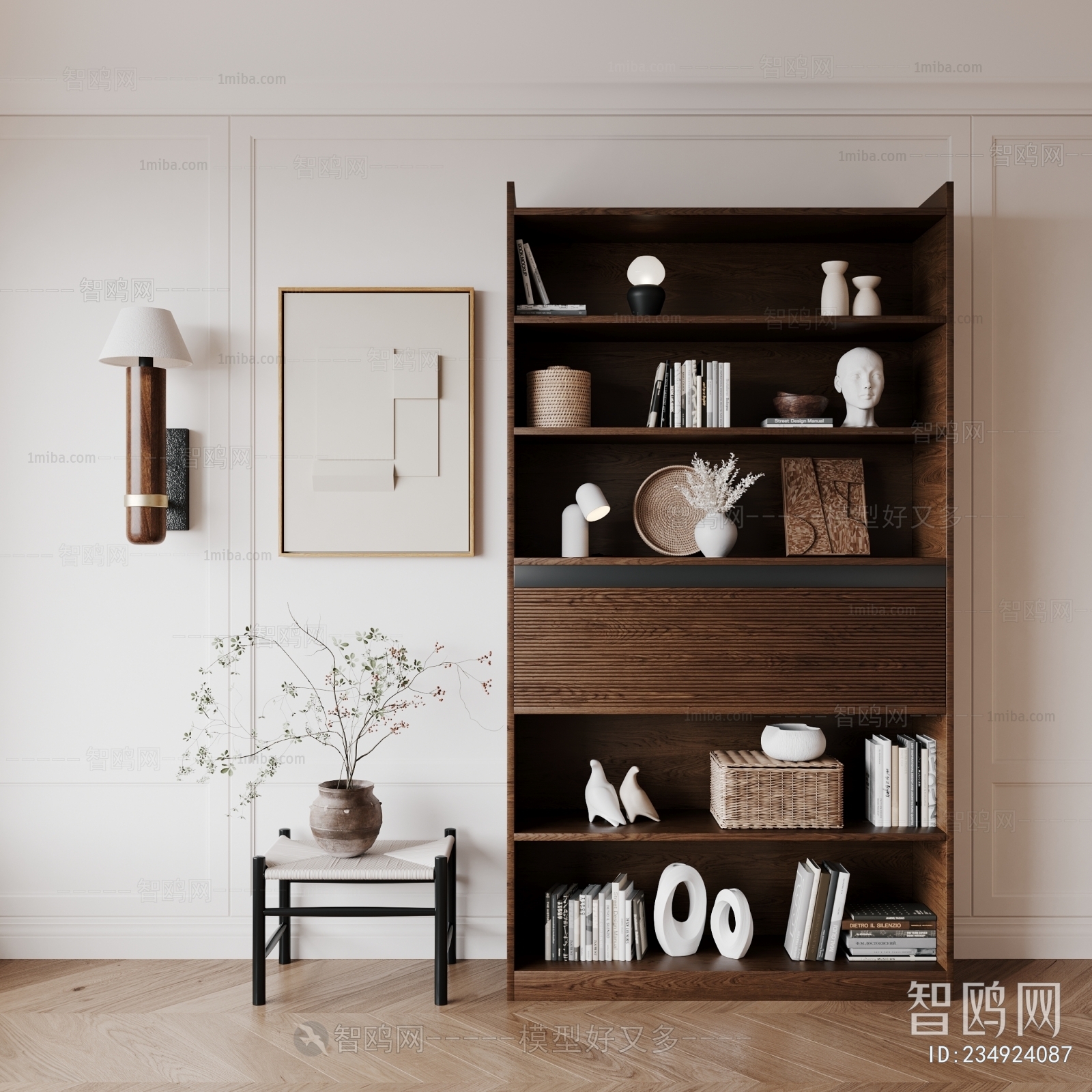 Wabi-sabi Style Bookcase