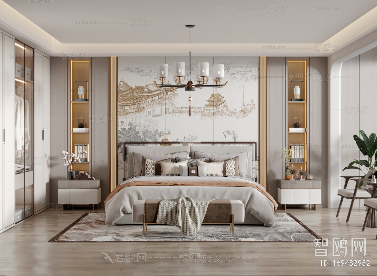 New Chinese Style Bedroom