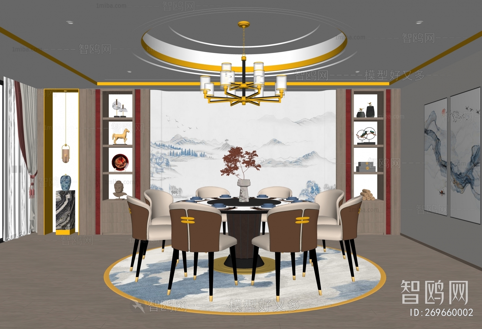 New Chinese Style Dining Room