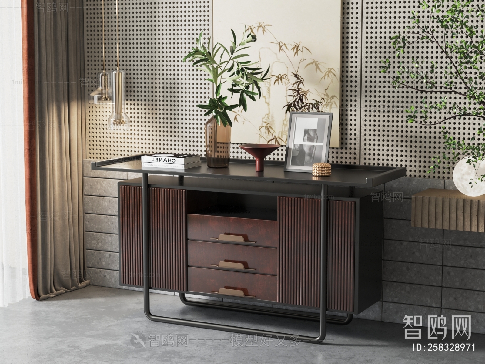 New Chinese Style Entrance Cabinet