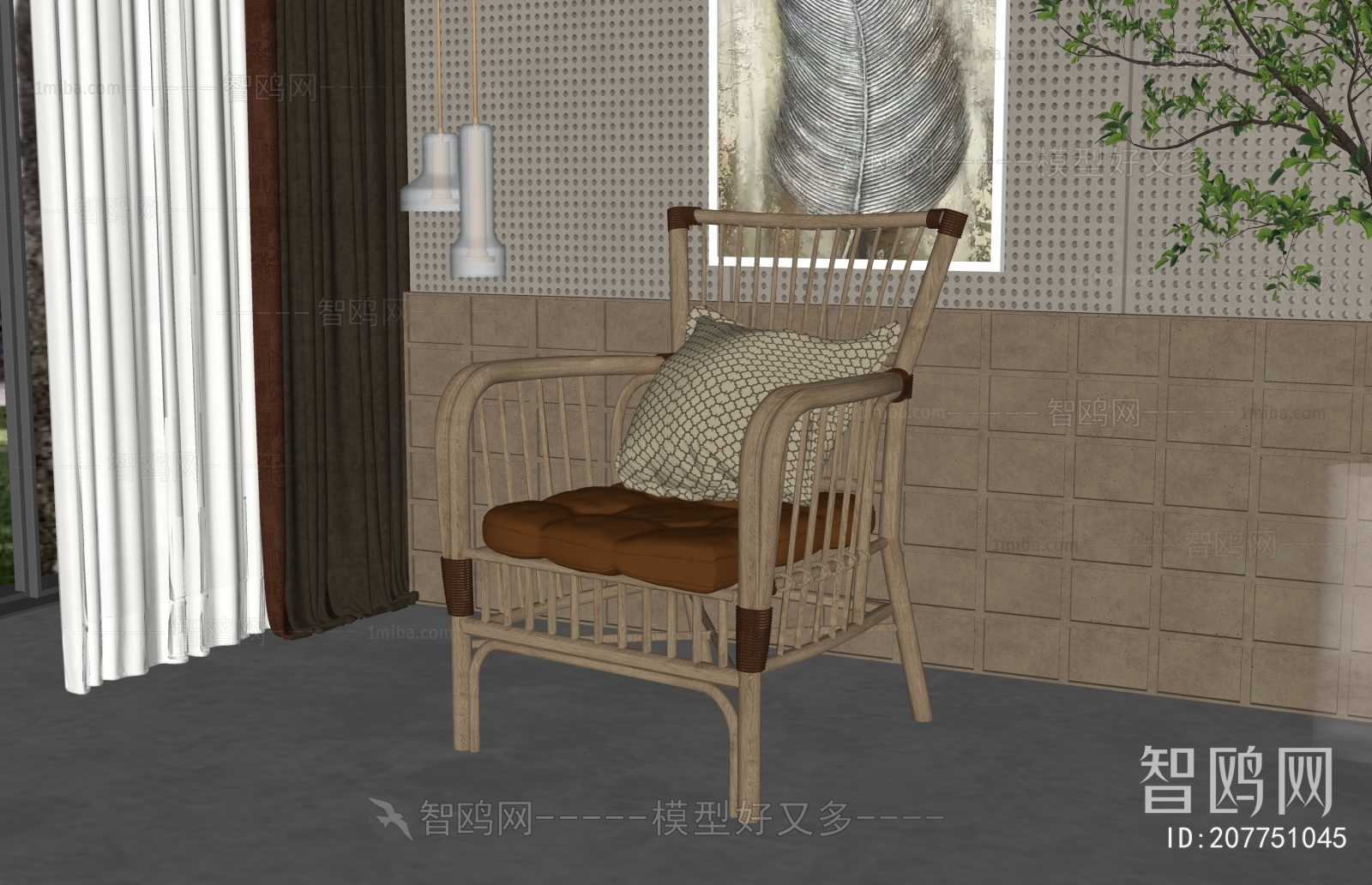 Wabi-sabi Style Lounge Chair