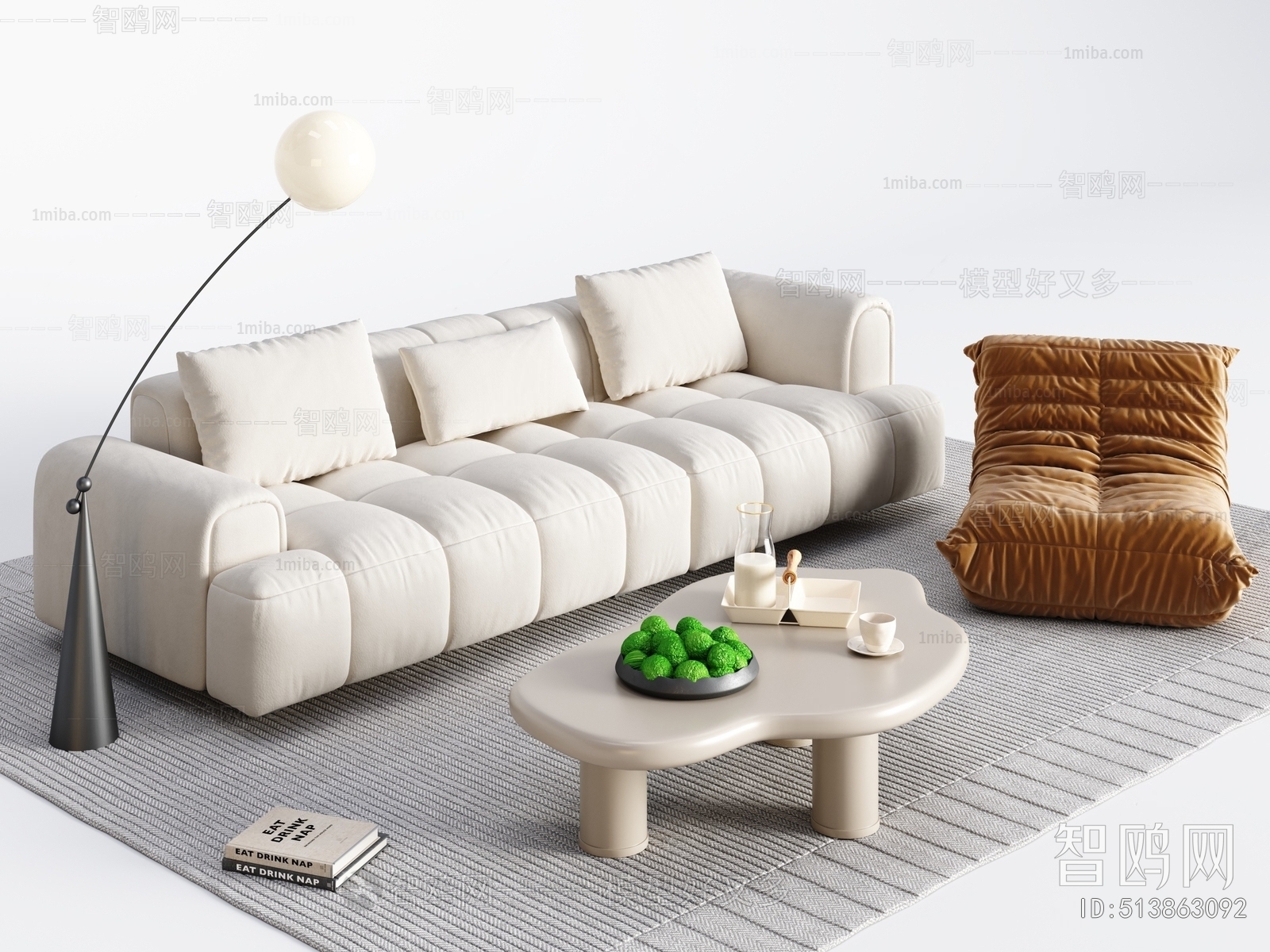 Modern Three-seat Sofa