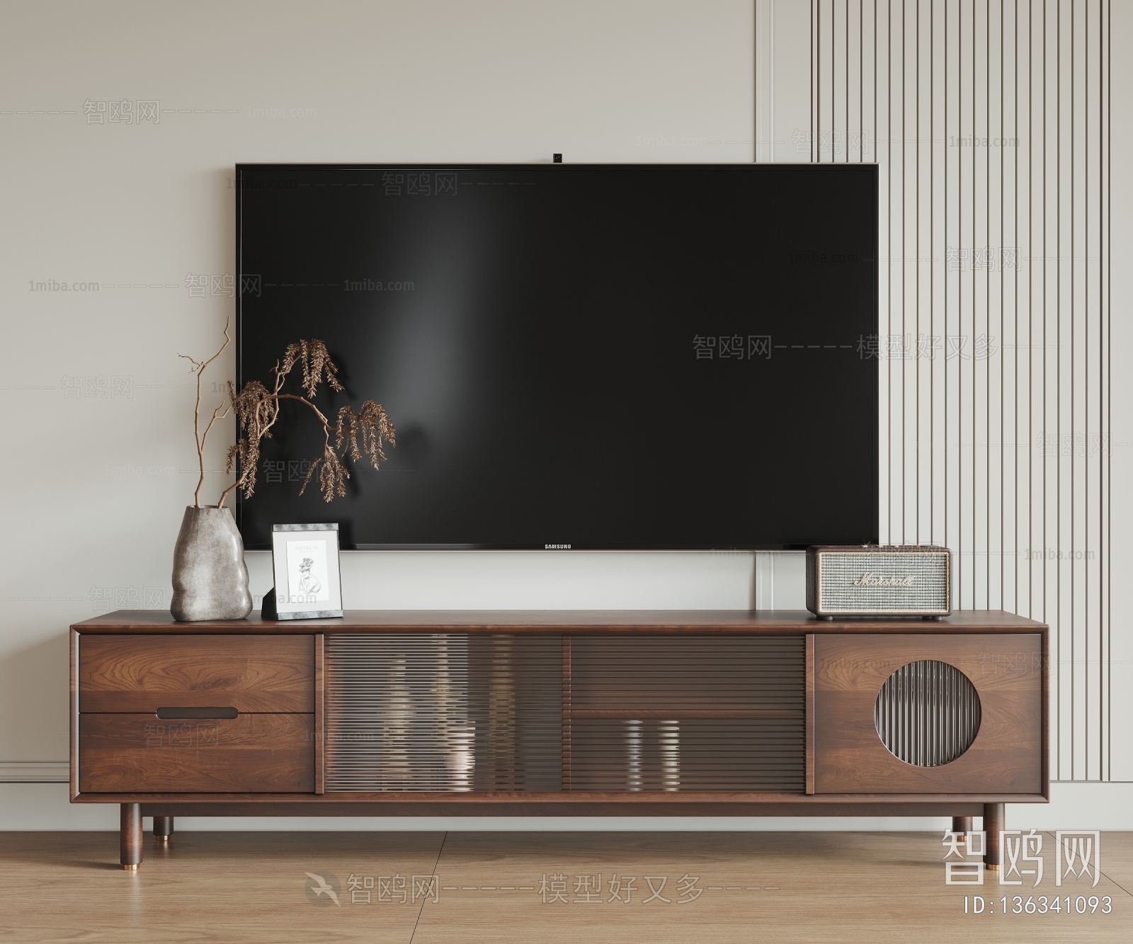 Wabi-sabi Style TV Cabinet