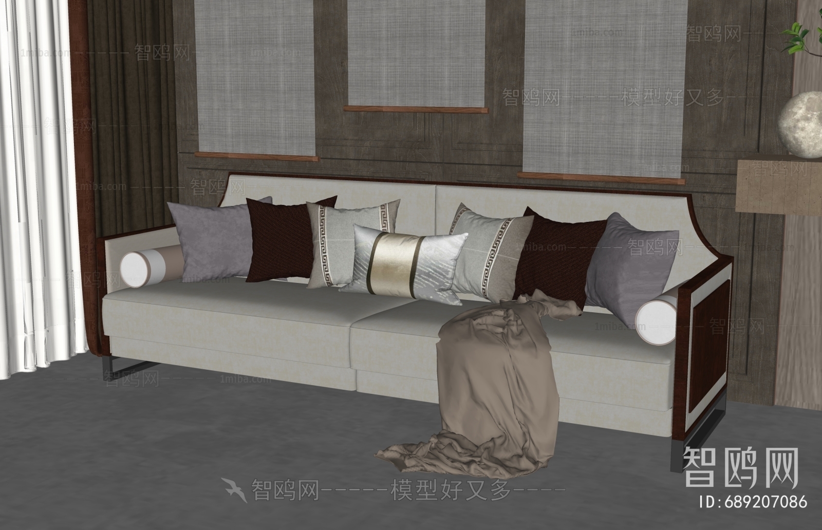 New Chinese Style Multi Person Sofa