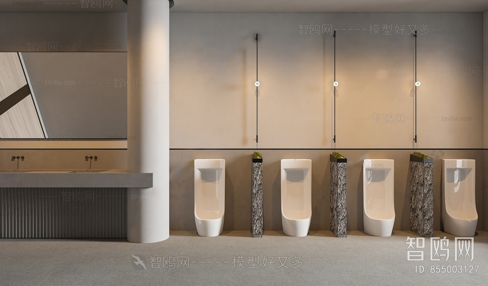 Wabi-sabi Style Public Toilet