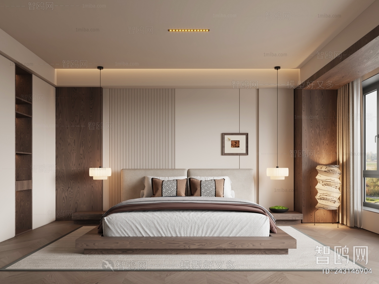 New Chinese Style Bedroom