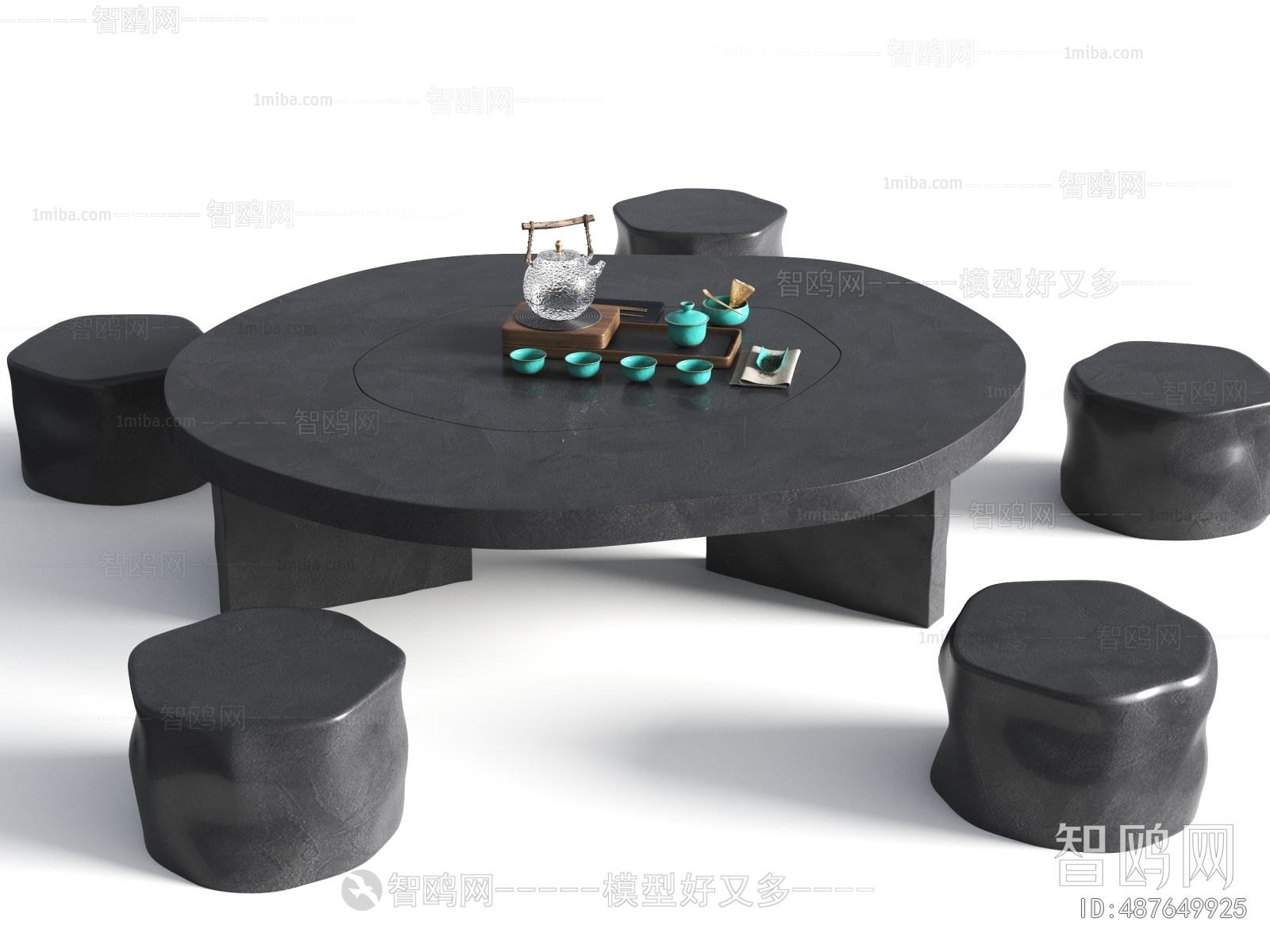 新中式户外石桌椅