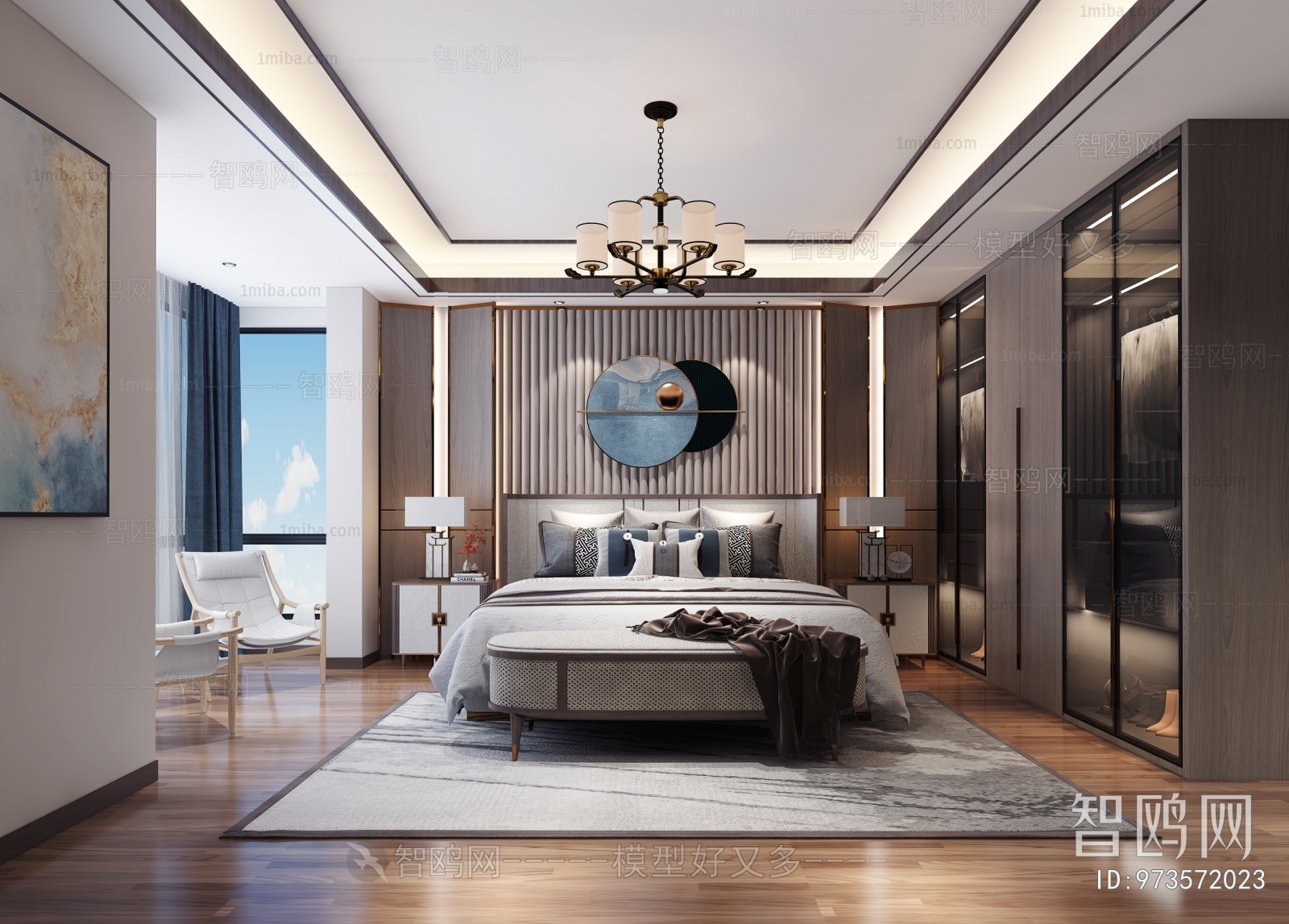 New Chinese Style Bedroom