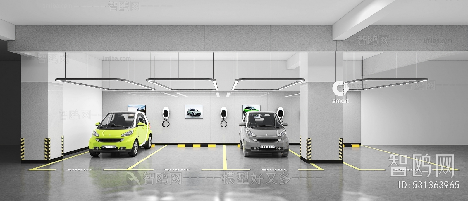 Modern Underground Parking Lot