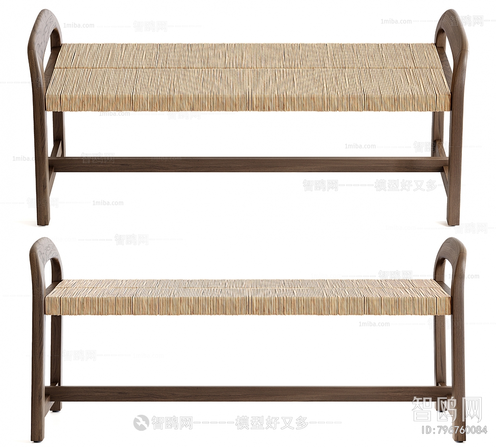 Modern Wabi-sabi Style Bench