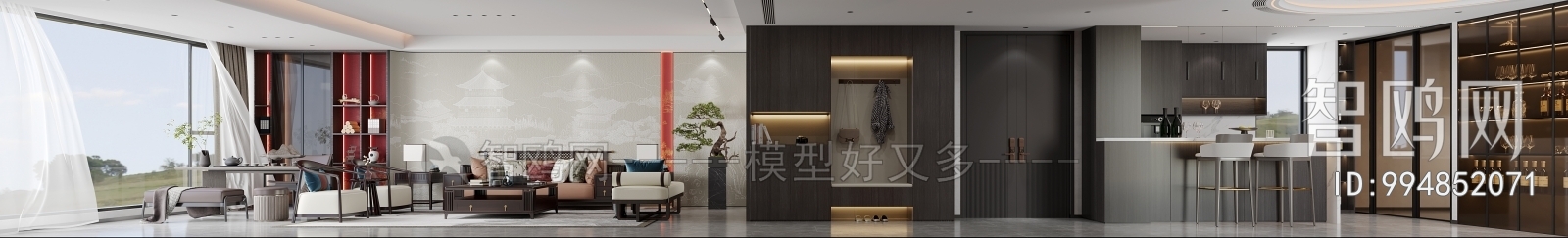 New Chinese Style Dining Room