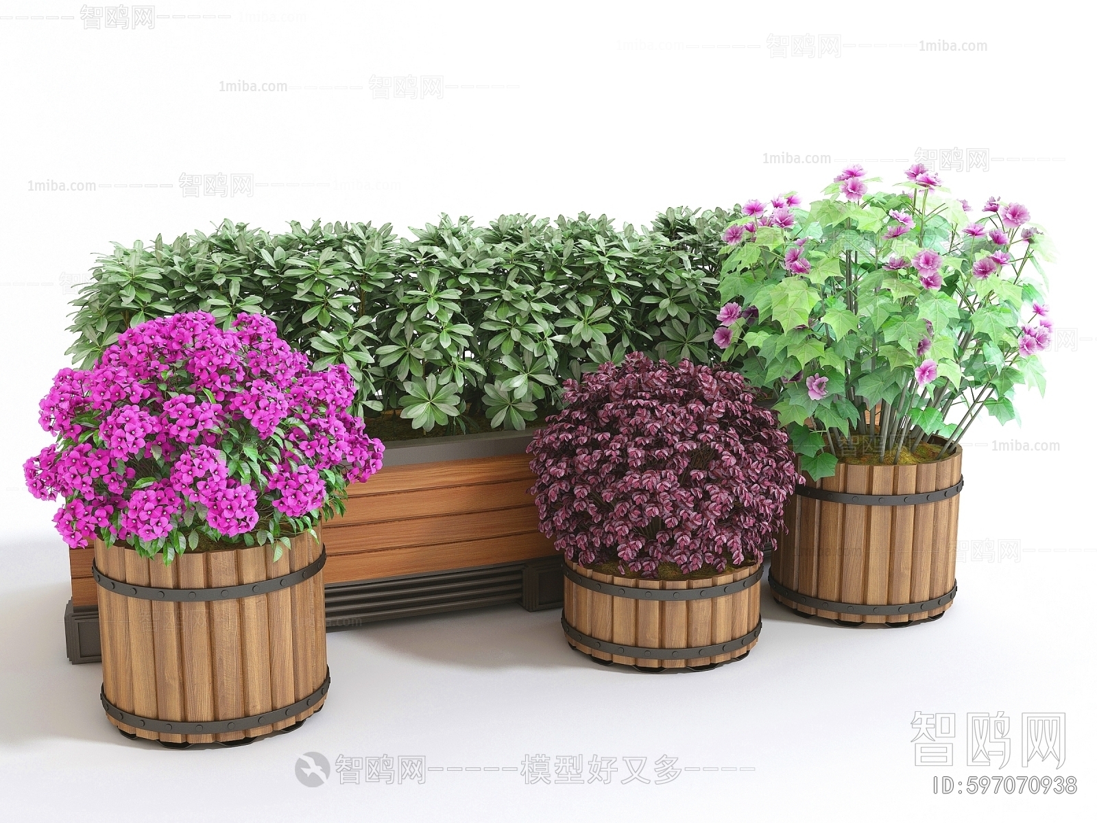 Modern Ground Green Plant Potted Plants