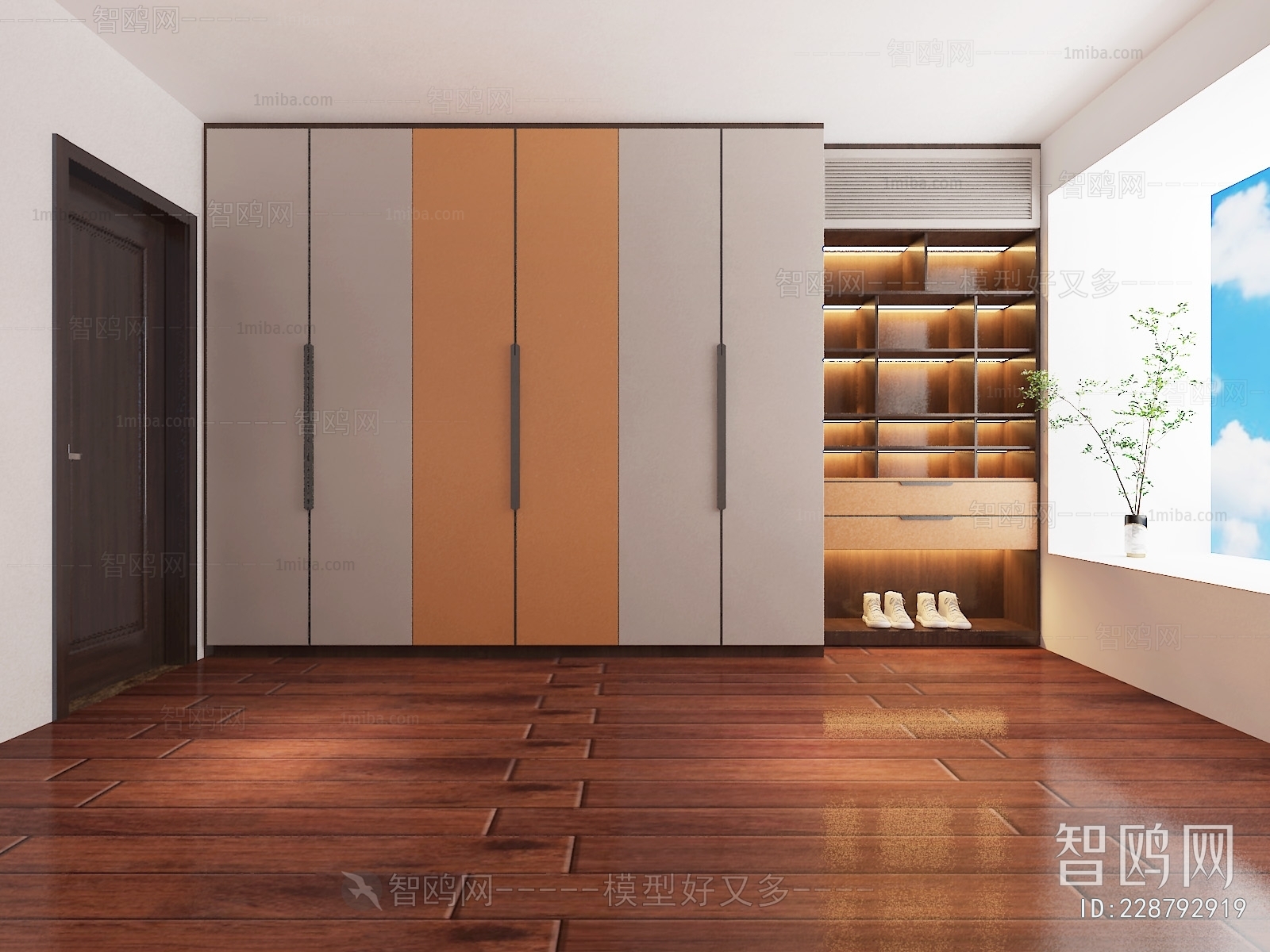 Modern Clothes Storage Area