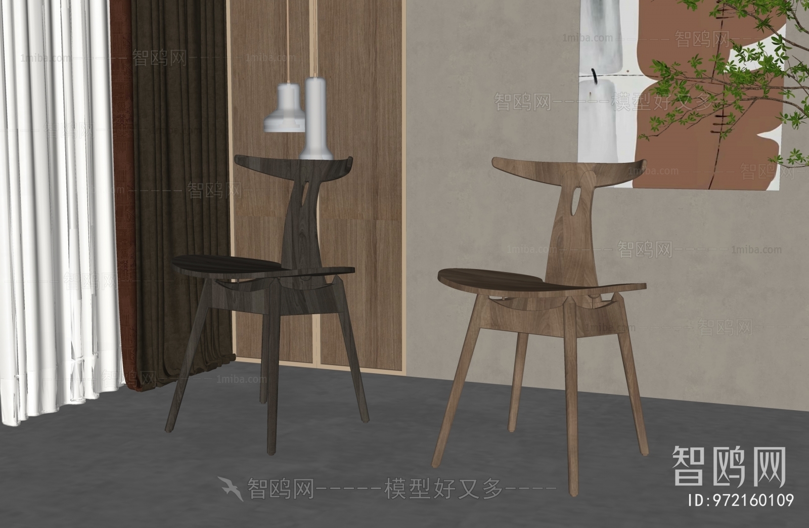 Wabi-sabi Style Single Chair