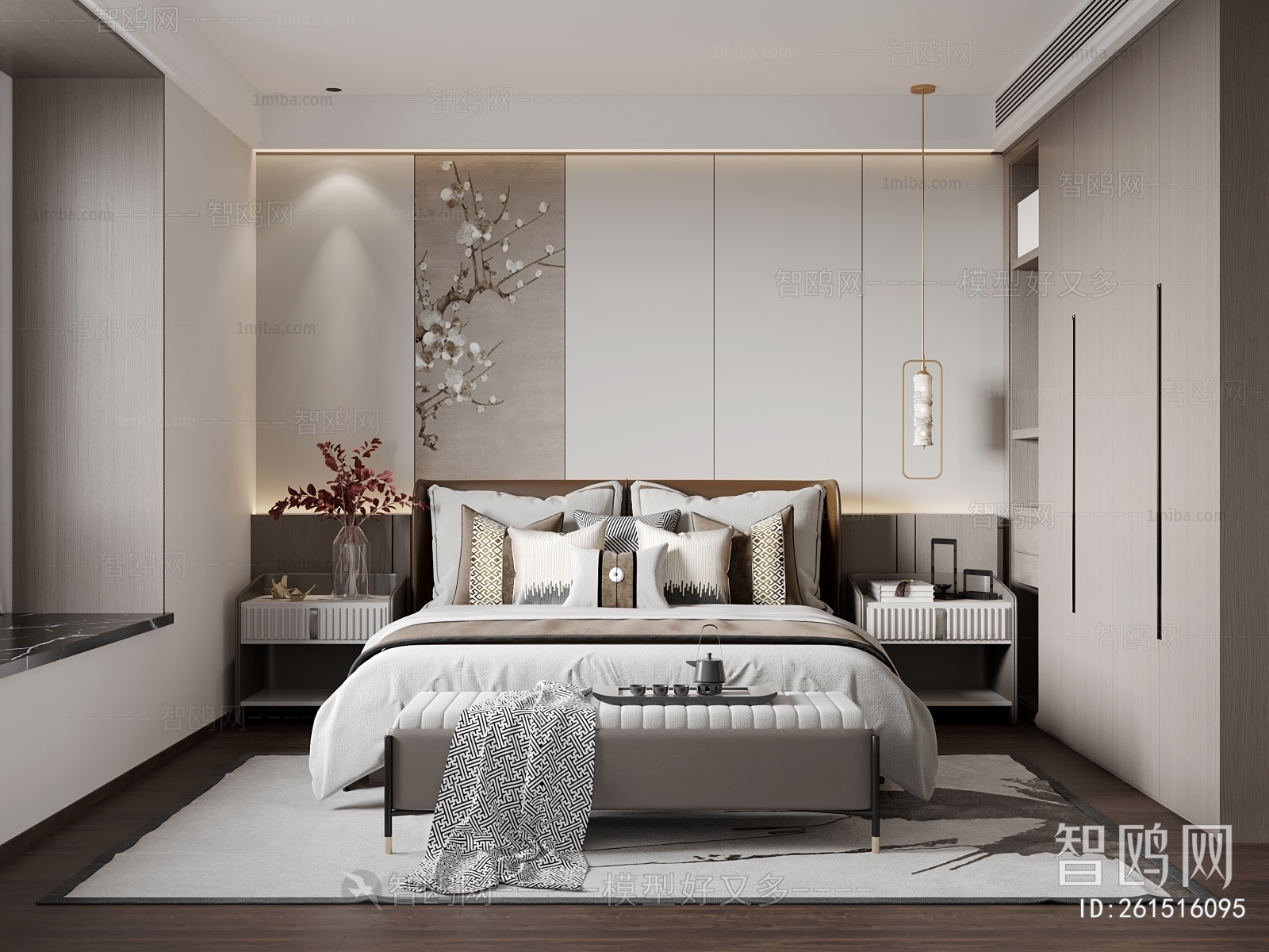 New Chinese Style Bedroom